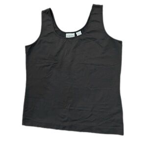 Chico's Brown Scoop Neck Stretch Soft Tank Top Nylon Spandex